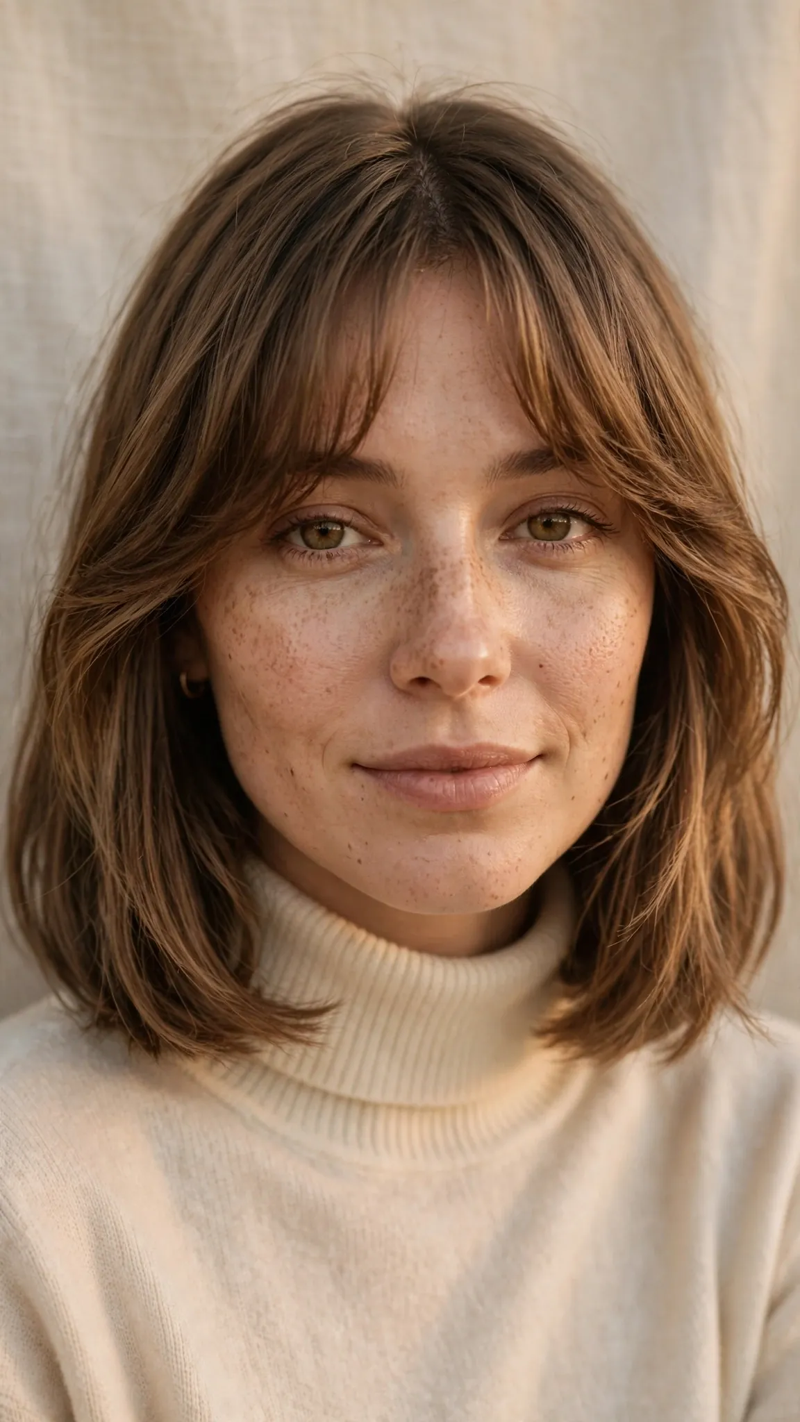 Lob with Curtain Bangs