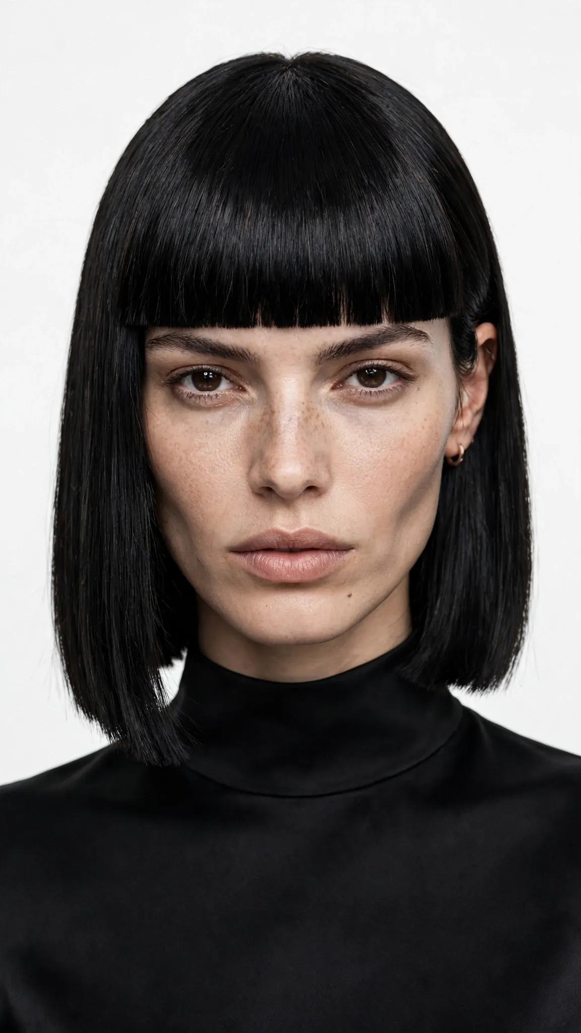 Lob with Blunt Bangs