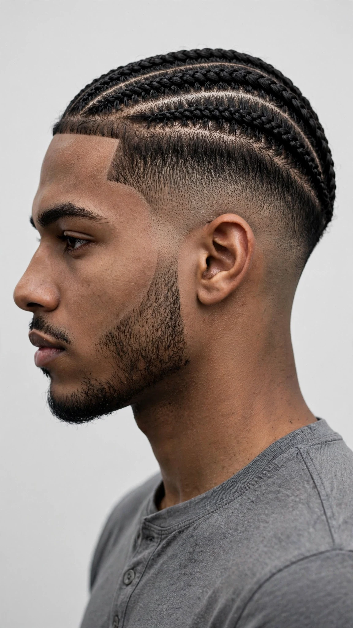 Cornrows with a Taper Fade