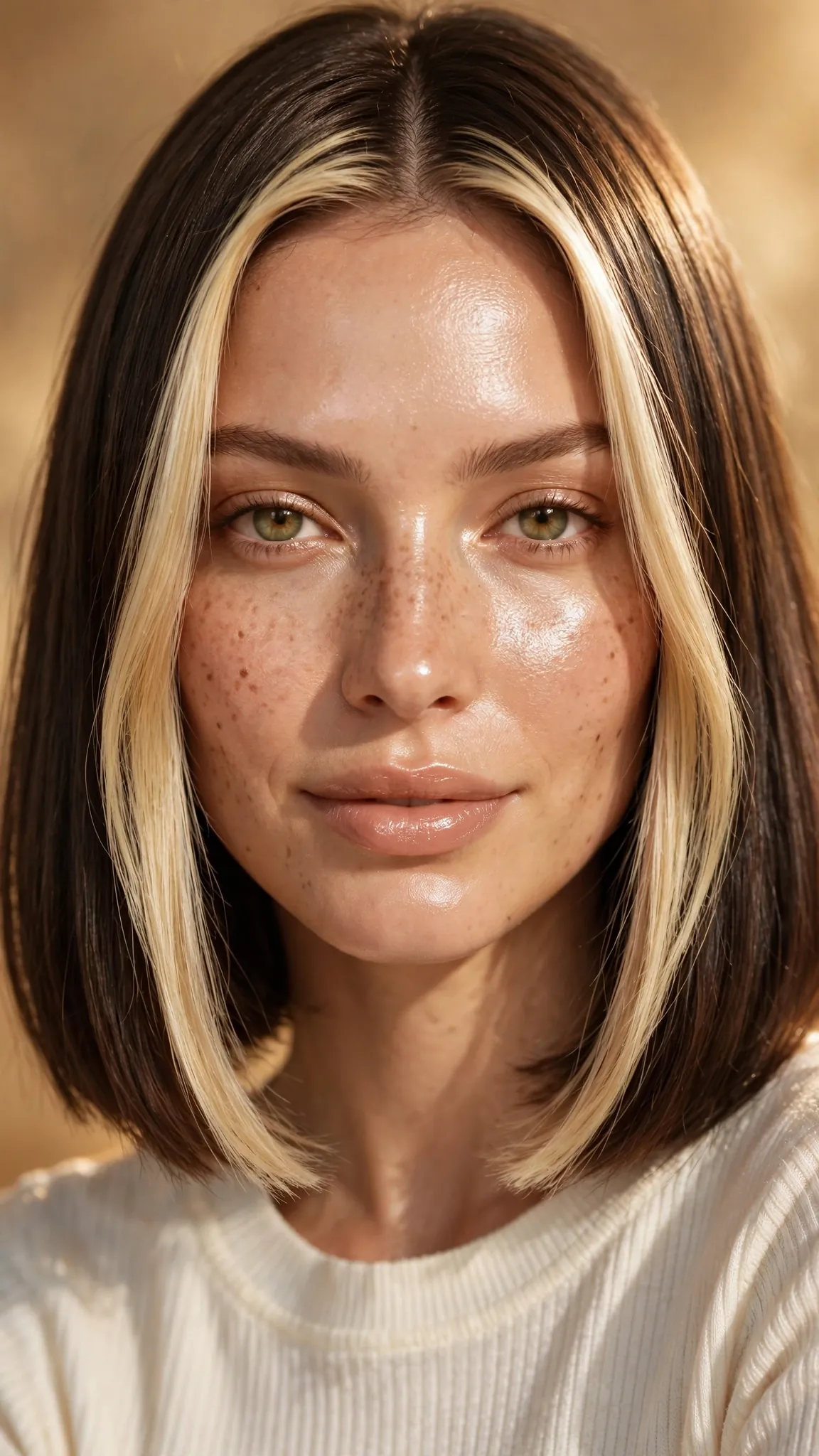 Face-Framing Highlights Lob