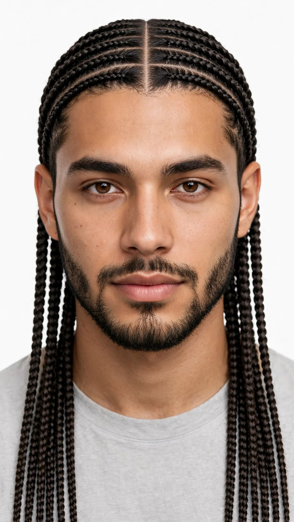 Center-Part Braids