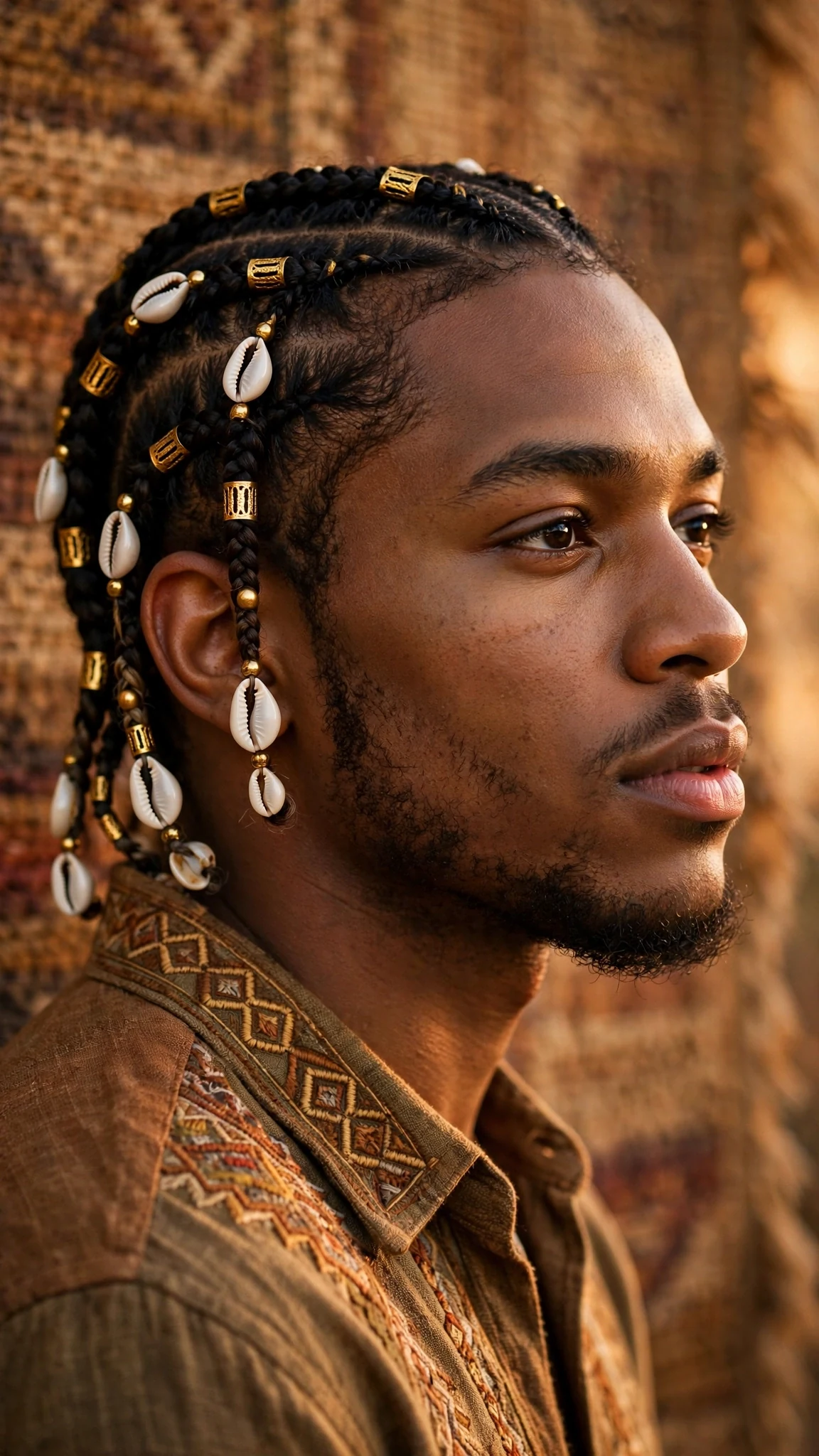 Cornrows with Beads and Cuffs