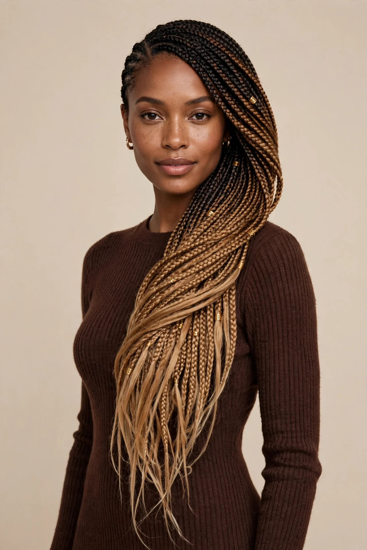 Fulani Braids on Natural Hair Without Extensions