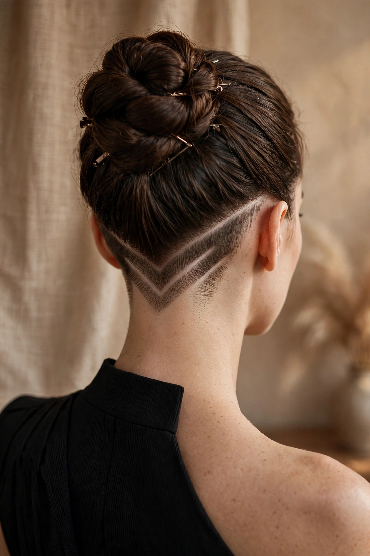 V-Shaped Nape Undercut