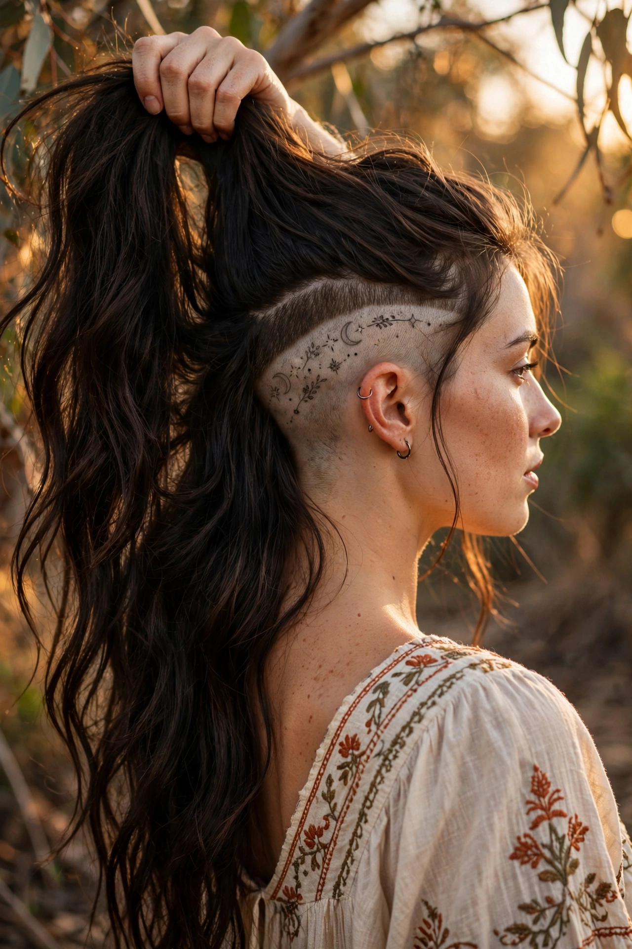 Long Hair with Undercut