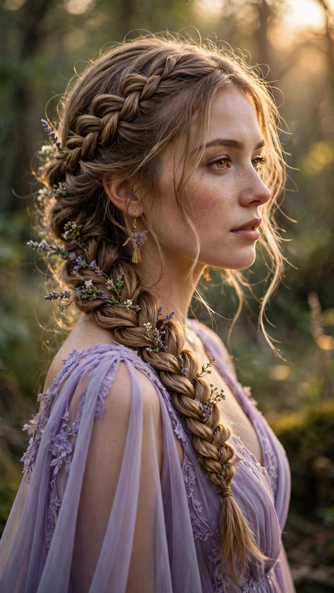 Fishtail Braid with Face-Framing Strands