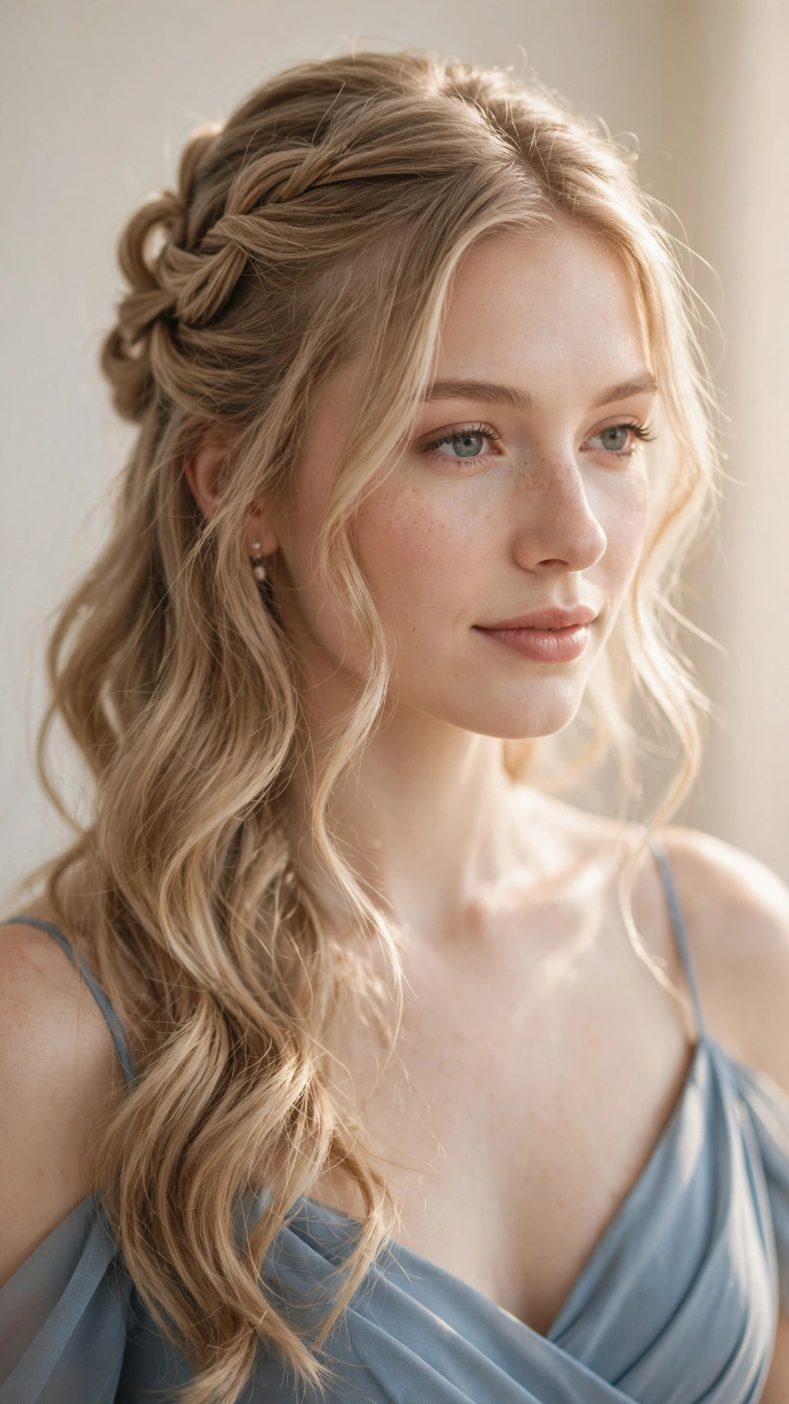 Half-Up Twist for Fine Hair