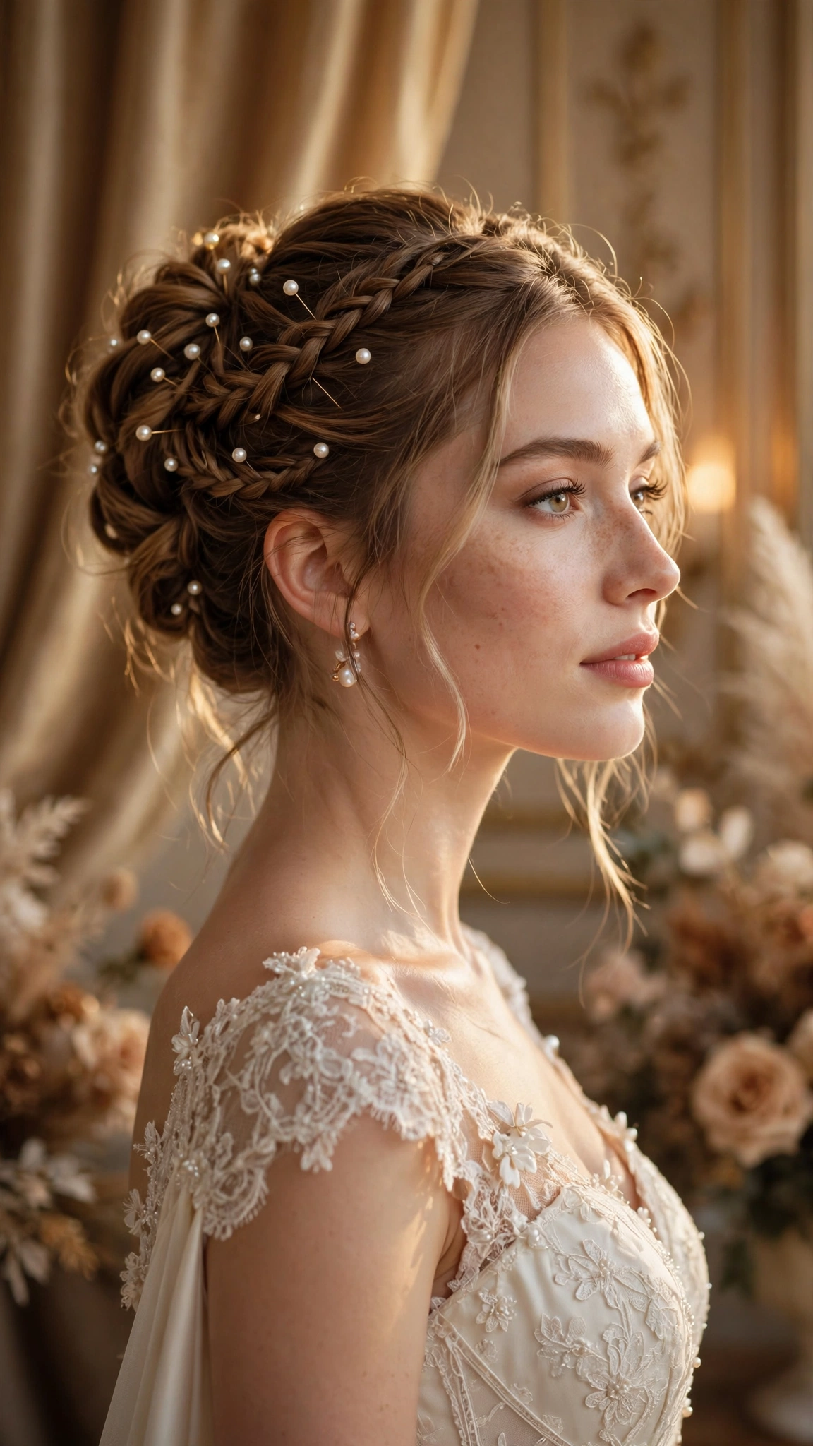 Pearl-Adorned Updo