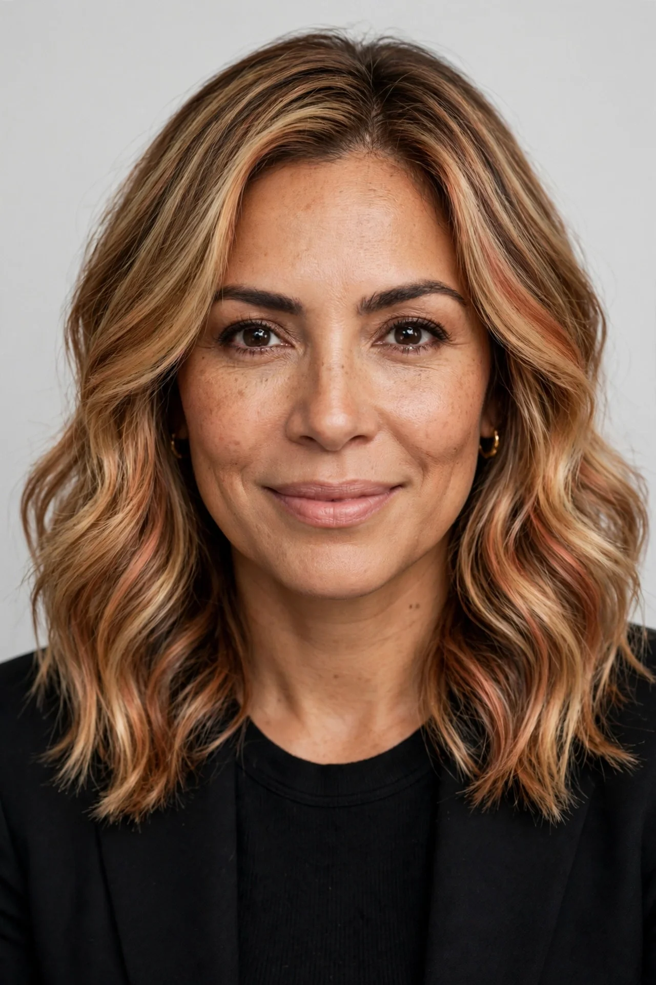 Strawberry blonde balayage hair color