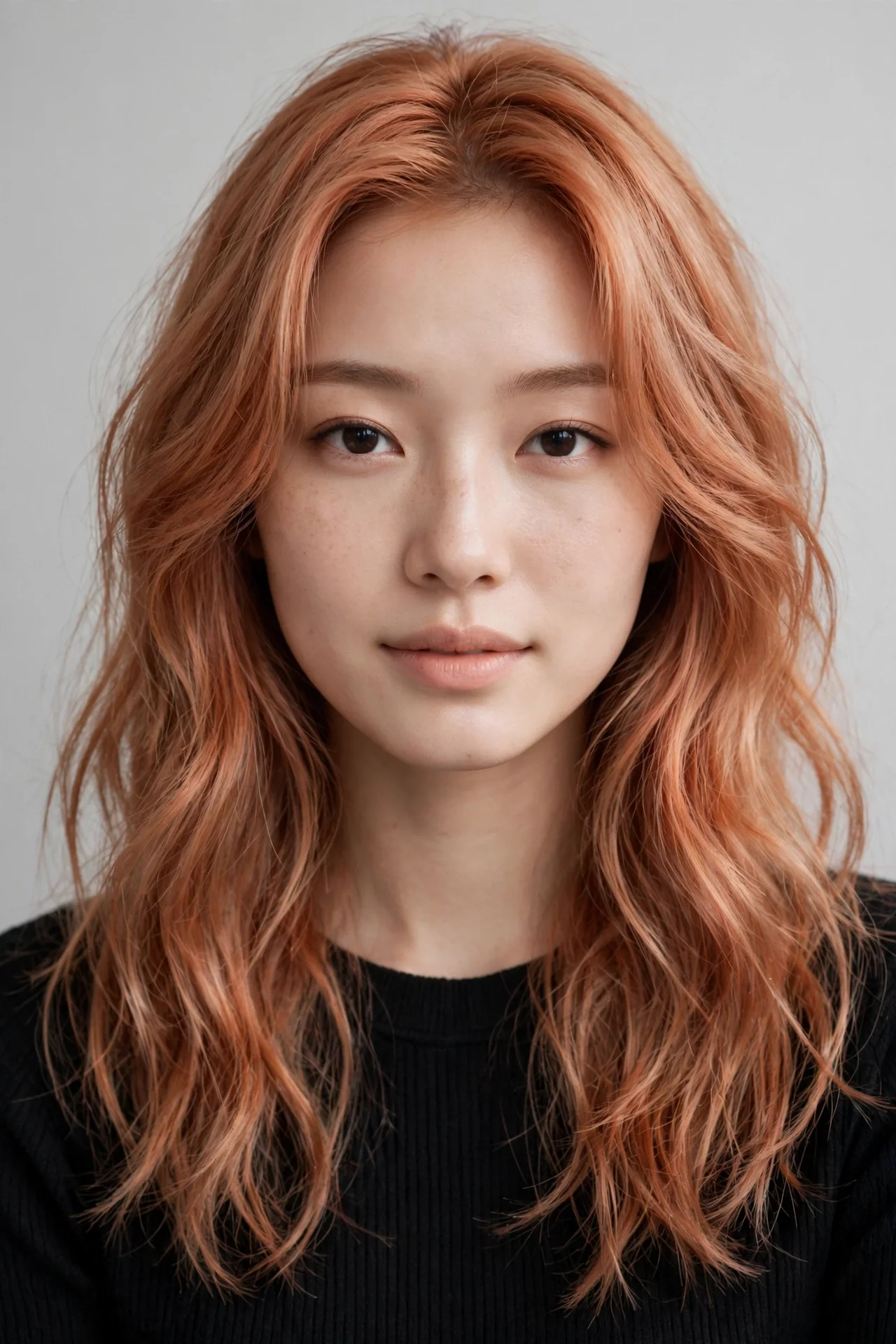 Strawberry blonde with subtle copper highlights hair color